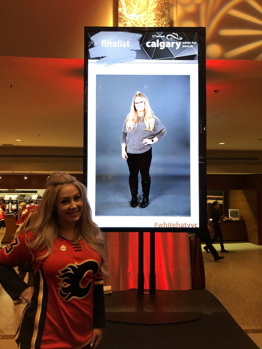 Proud to have two different nomination categories and a finalist position as my first experience being nominated for a @TourismCalgary White Hat Award for my positions at @NHLFlames and @calstampeders this year! #WhiteHatYYC ♥️