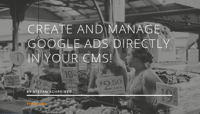 Here it is: The official #TYPO3 Project <a href="/GoogleAds/">Google Ads</a> integration. Create Google Ads campaigns in a few clicks, directly from your TYPO3 CMS backend - free to use for every size website. Find out more! #PHP
hubs.ly/H0hW5T20