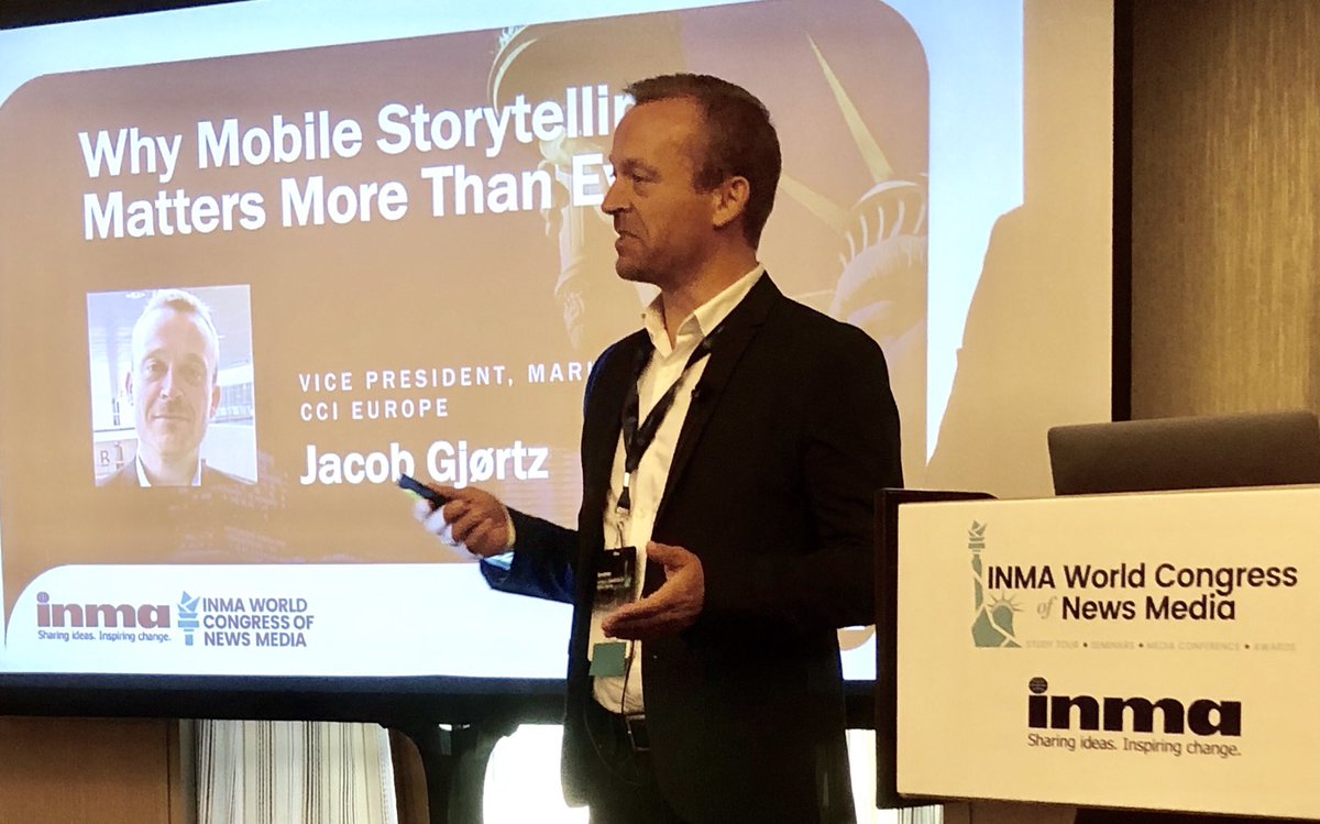 MTaylorisms's tweet photo. Hello #inma19, let’s dive deeper into the topic of mobile #storytelling, which @JGjortz spoke about at yesterday’s Editor’s Retreat. Find us at @CCIeurope CUE booth in the exhibition hall. https://t.co/TvxPcwT5Hr