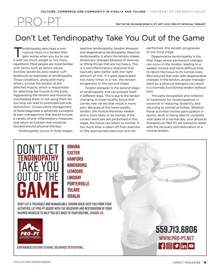 The early recognition and initiation of treatment for #tendinopathies is essential in reducing #disability and returning to normal activities. Let PRO-PT assist with the #recovery and #restoration of your injured muscles to help you get back to your routine. #chooseus