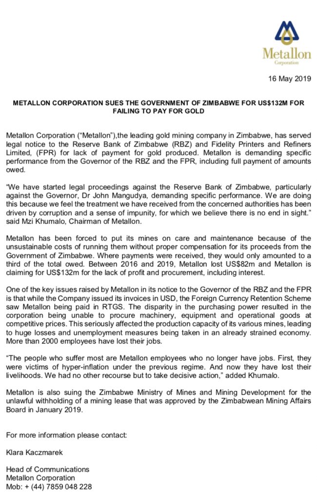Metallon Corporation tweet media