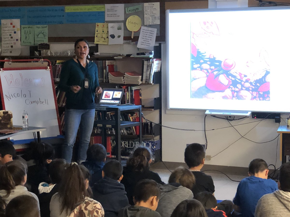 conradsd52's tweet photo. Nicola I Campbell visiting author visits and shares her stories at Conrad School @conradsd52 https://t.co/52qYcTmoVj