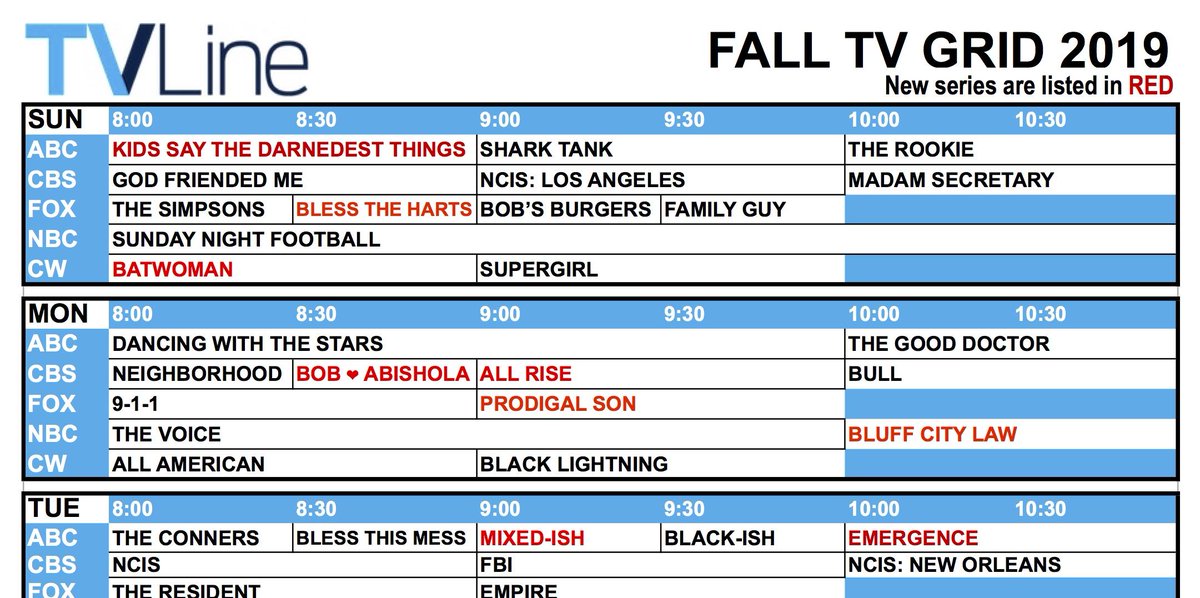 new tv shows starting in september 2019