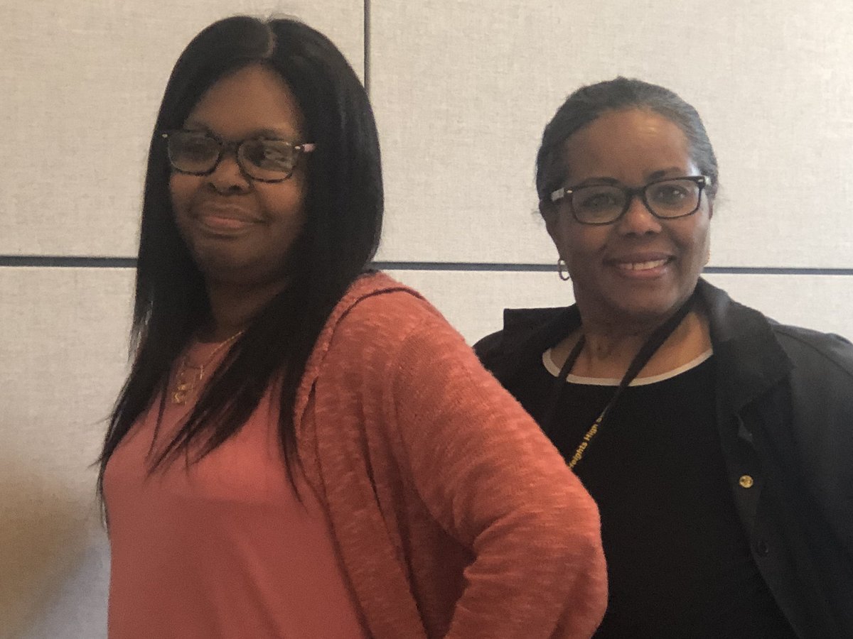 @HeightsCTE Wednesday May 15,Heights School of Cosmetology senior students. Seniya Reaves, Julia Ramsey and Layla Owens helped deliver 8 wigs to the Stephanie Tubbs Jones health center . They made them from scratch! The patients were delighted and excited!