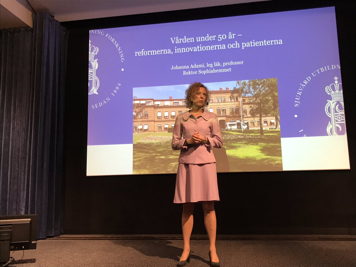 Professor Johanna Adami, principal of Sophiahemmet in Stockholm, refers to her source of inspiration Dr Fenis Mukwebe, Nobel Peace Prize Laureate,  and discusses the future of healthcare. #swedishmedtech50