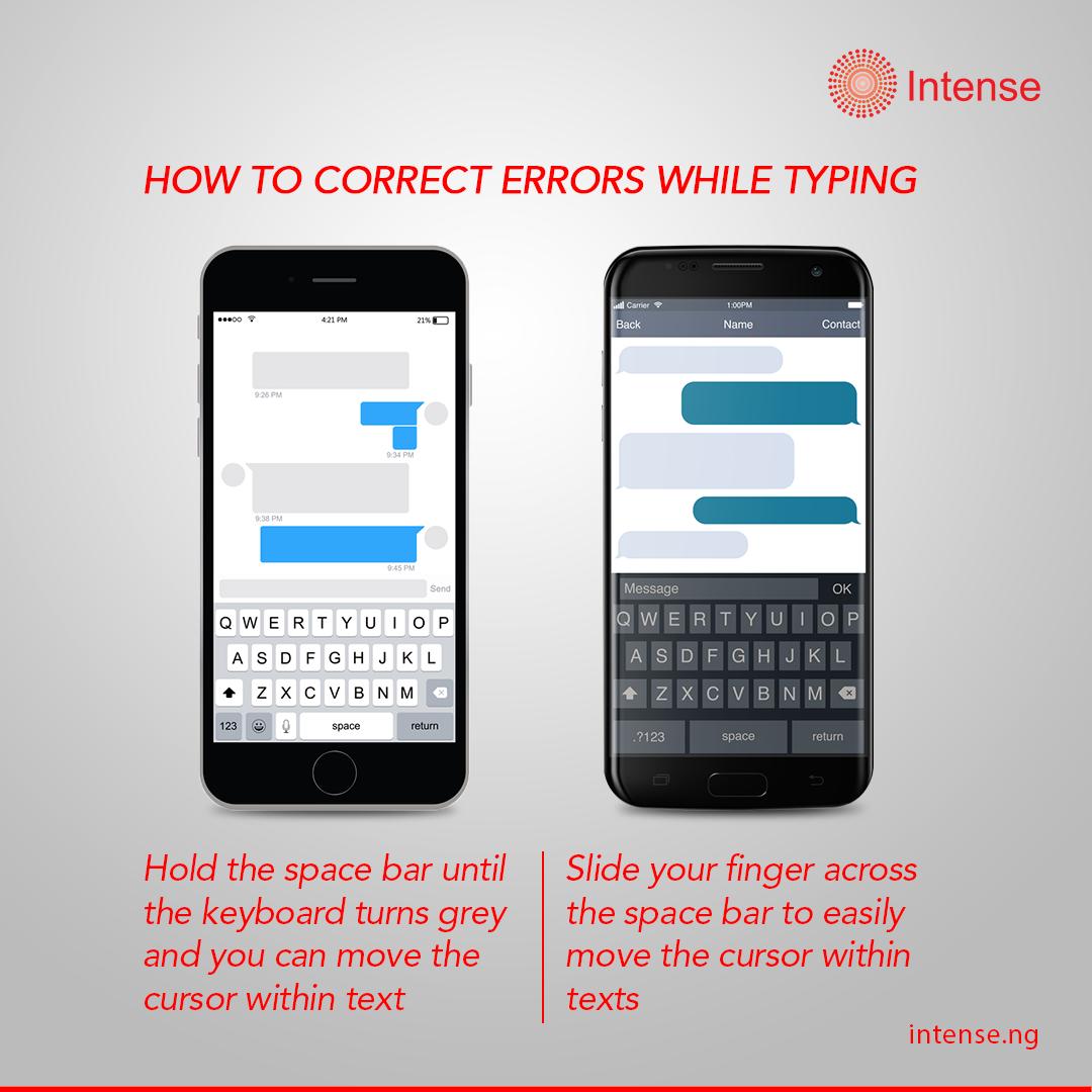 intenseNG's tweet photo. Here’s a tip for you to save time. #TechThursday #Android #Androidphones #iPhone #iOS #Text #Apple #Spacebar #Keyboard #Cursor #Slide #Longtexts #textmessages https://t.co/s6KY1jhGCJ