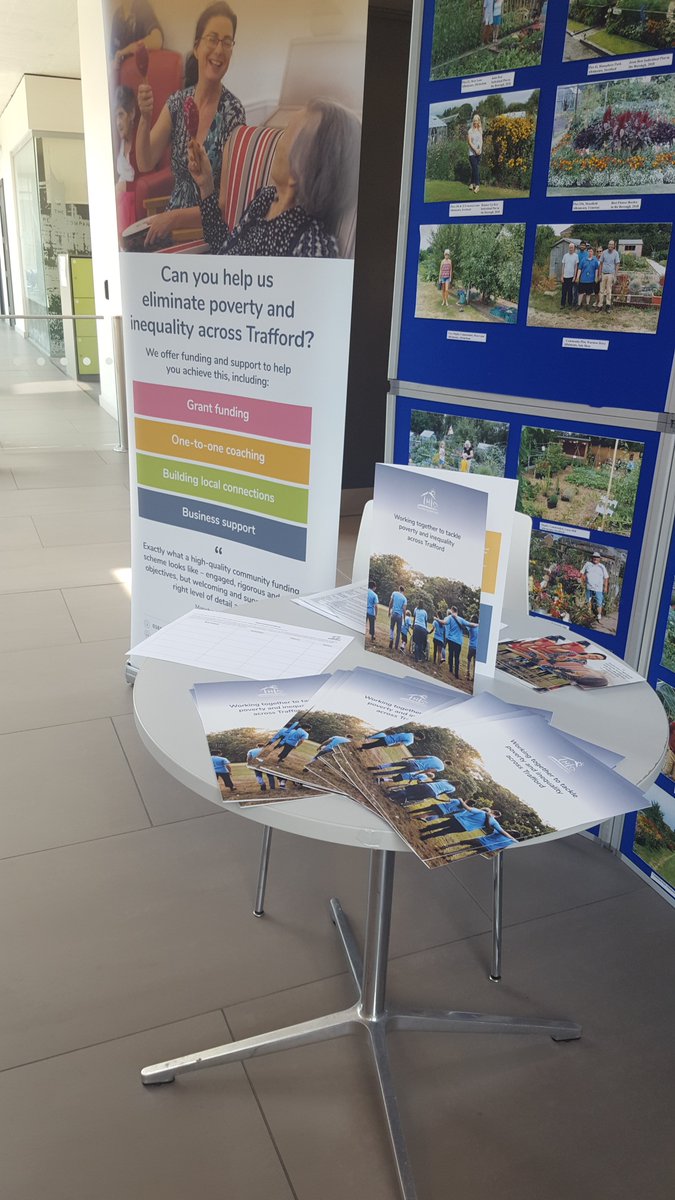 Come and chat to us about funding opportunities and support for local community groups! We're at Trafford Town Hall today 1-4pm!