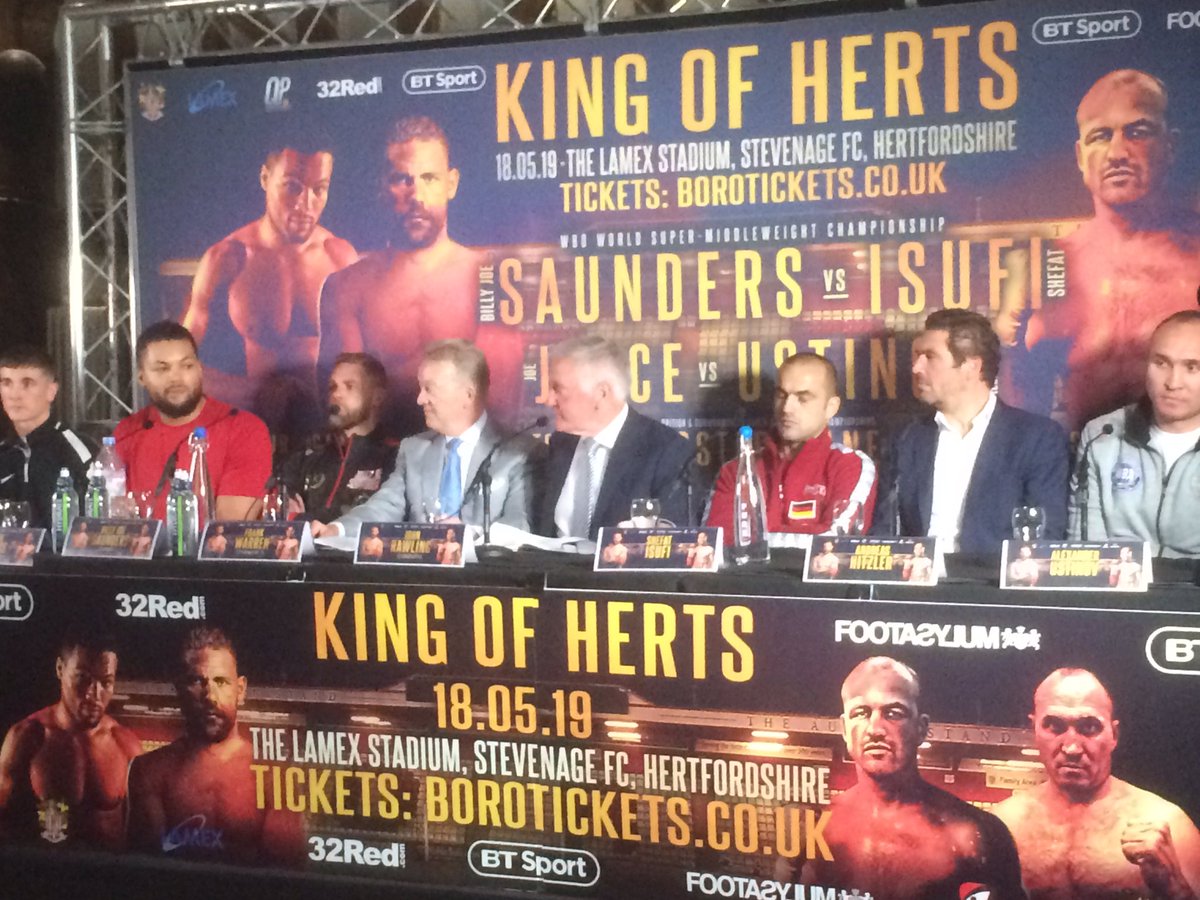 MGmrboxing's tweet photo. Thursdays presser this time at Knebworth House in Hertfordshire ahead of Saturday’s Fight night at Stevenage Football Ground ..Billy JoeSaunders Tops the Bill v Sherat Isufi @frankwarren_tv @BTSportBoxing @bjsaunders_ @JoeJoyceBoxing https://t.co/Rs8wWucDDd
