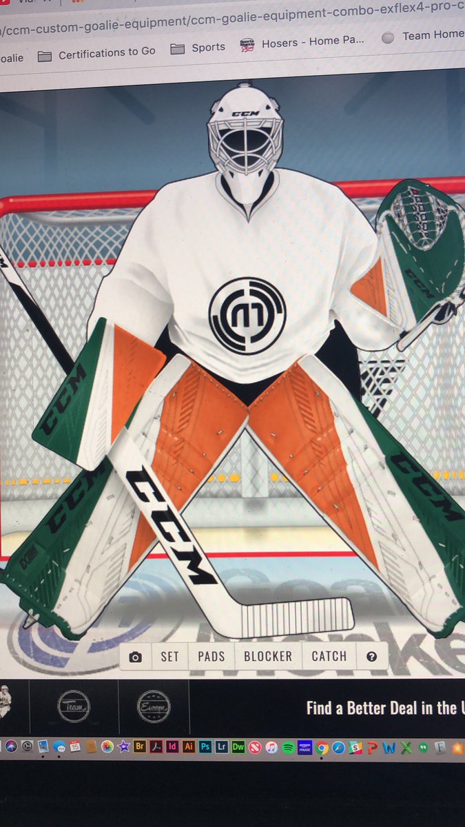WashedUpGoalie's tweet photo. Asked @sotastickco if he thought fellas at @BillsToggery would get this @ccmgoalie set 4 this year’s #SotaStickHockeyClassic so pads match jersey. He suggested I see if @ccmhockey would donate 2 for tournament’s silent auction to benefit the @hendyfoundation.
#HockeyIsForEveryone https://t.co/LeovlxtgEN