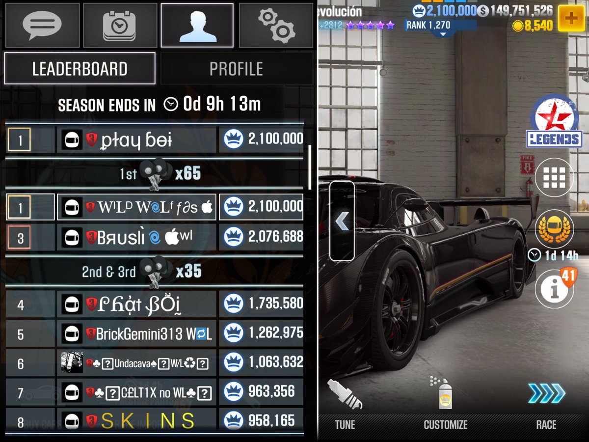 WildWolfCSR2's tweet photo. Season 75 😎 @CSRRacing https://t.co/jzP65y0Eb4