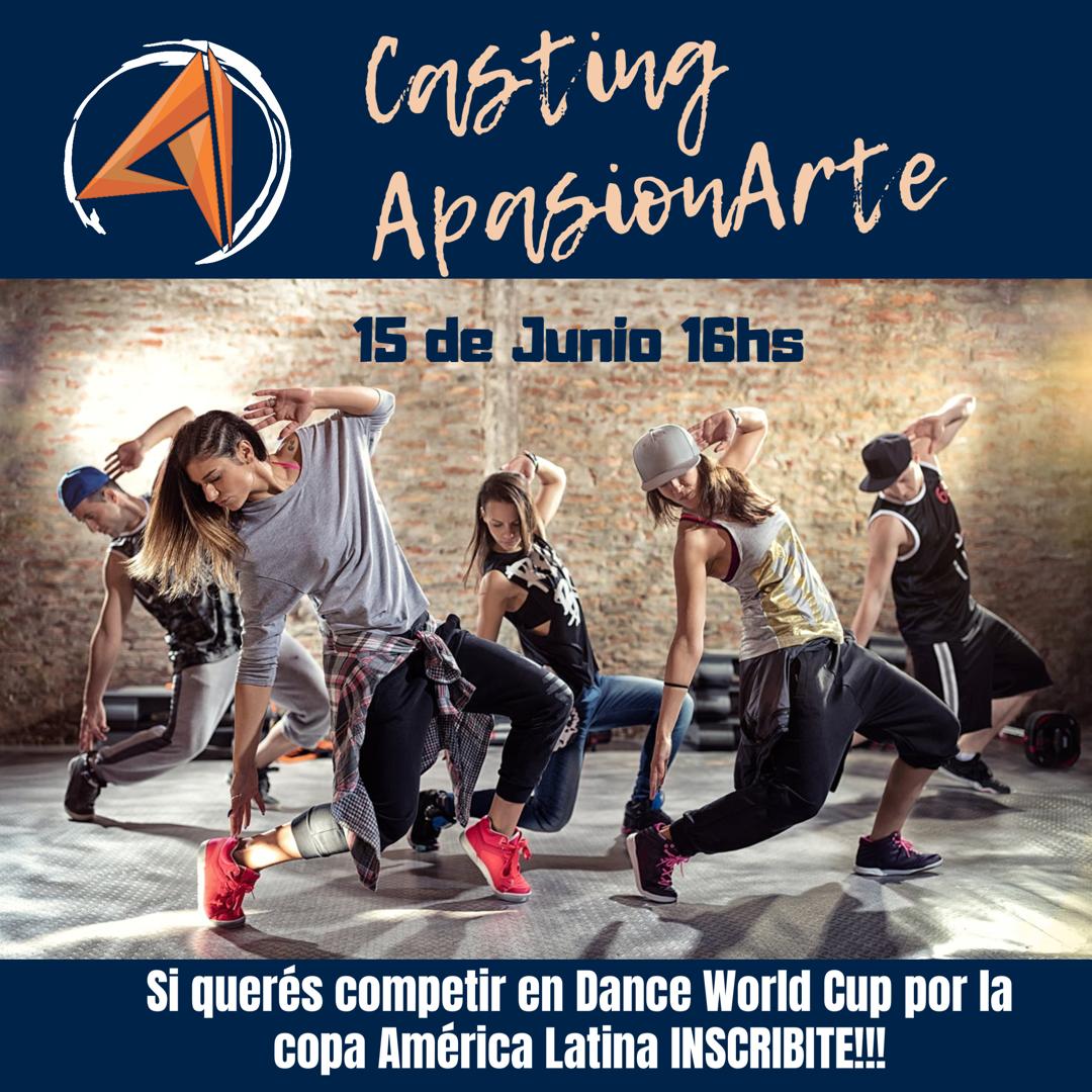 AApasionarte's tweet photo. ⚠️ Atención Apasionados ⚠️
Tenemos una zarpada bomba para vos💣
🗯️ Estas Listo ?
   😎 Casting ApasionArte 😎
🗨️ 15 de Junio a las 16:00hs...
Querés ser parte de Dance World Cup !!
Este año vamos a ser luz y sal 🗯️
No te pierdas zarpada experiencia 😎
Que tu Don y tú ♥️ sean uno! https://t.co/2X2WJjDzs3