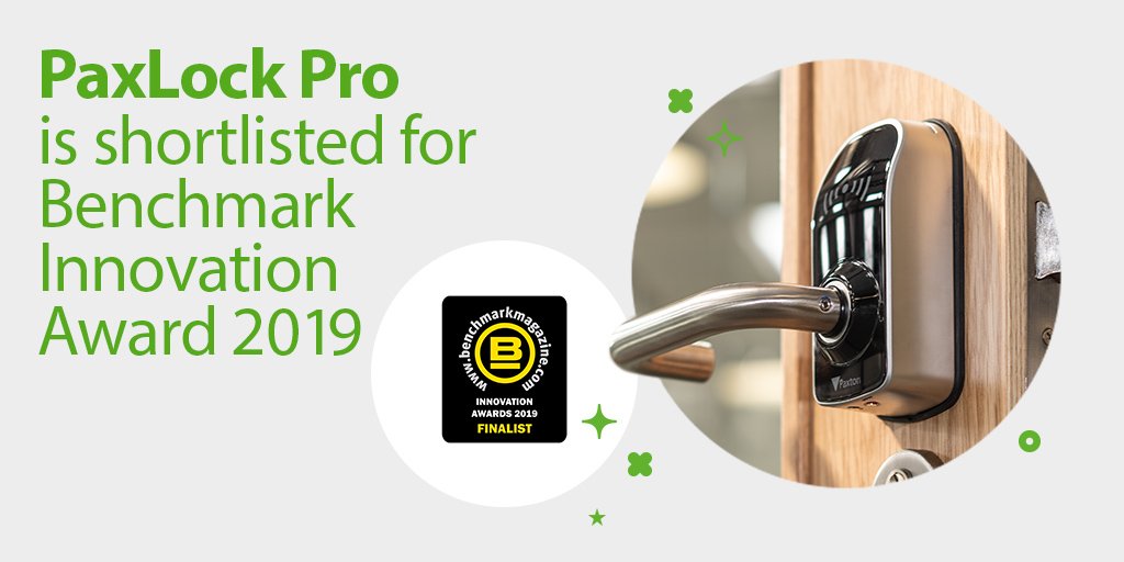 PaxtonAccess's tweet photo. We're excited to announce that the #PaxLockPro is a@benchmarkmag Innovation Awards finalist in the Access Control Hardware category!
Congratulations to all the other finalists, you can find out more about the PaxLock Pro here: https://t.co/Ak8nWFcnvF https://t.co/OubA1Jw6xC