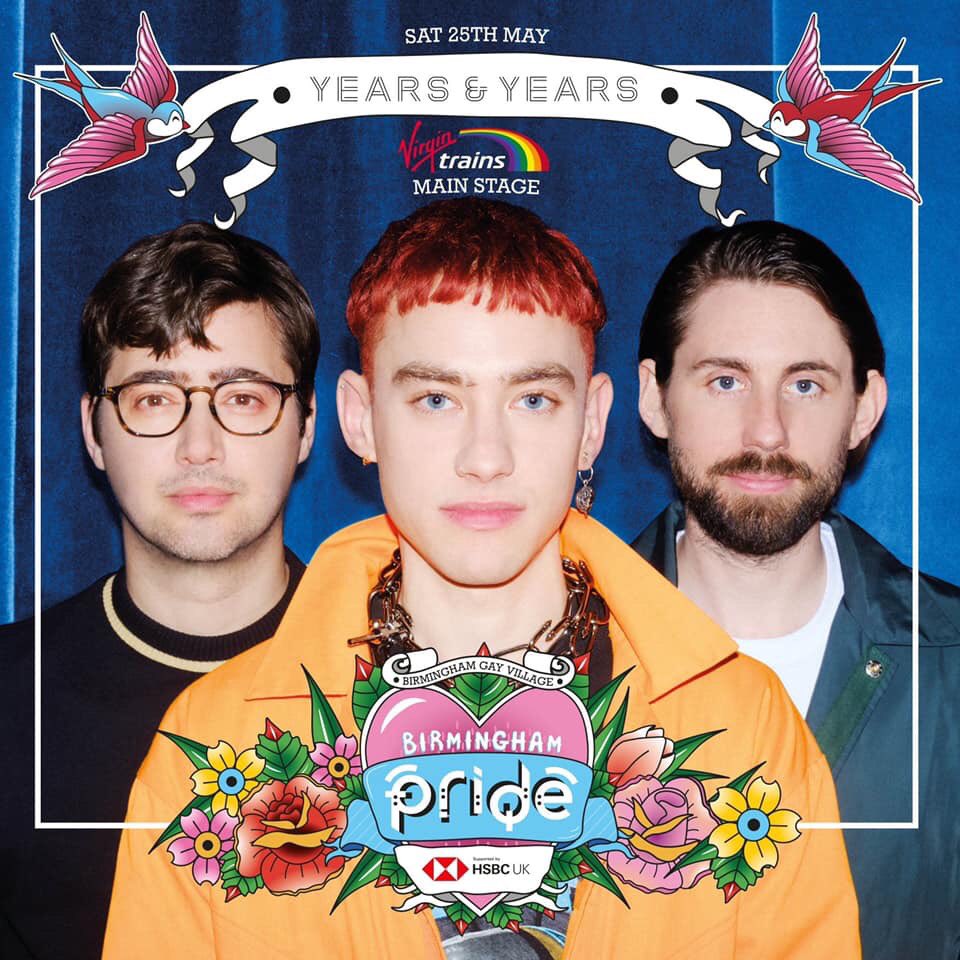 BirminghamPride's tweet photo. WOW! THINGS ARE LOOKING BIG 🌈🏳️‍🌈

This year @BirminghamPride supported by @HSBC_UK brings you our BIGGEST Main Stage EVER with @VirginTrains 

See @yearsandyears @humanleagueHQ @SigalaMusic @Mabel @katenash and MANY MORE! 

Get your tickets NOW: https://t.co/V1VkrV8IZb https://t.co/C2IwxBndML