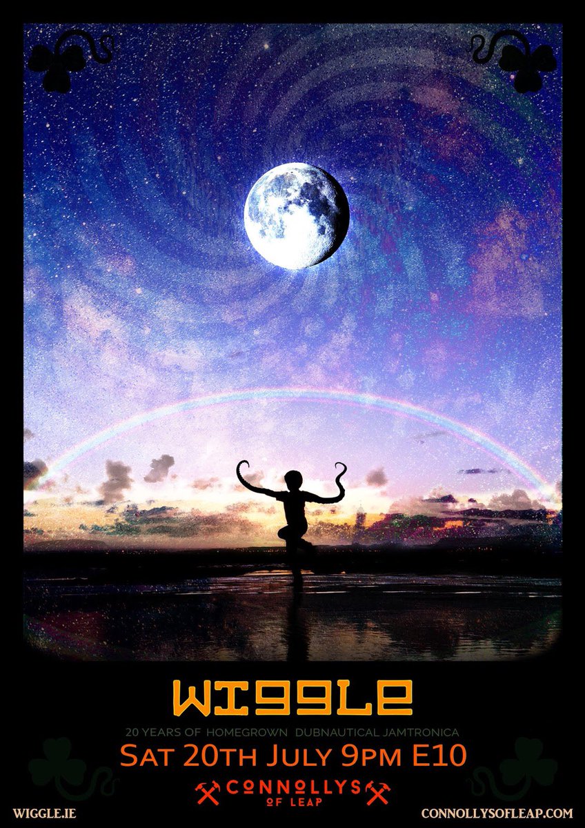 wigglemusic's tweet photo. Our 1st gig of our 20th solar orbit on the 20th July in @connollysofleap with @vjpresent #wiggle #wiggledub #rebelcountydub #dubtronica #worldbassfamily https://t.co/po1L62tH8s