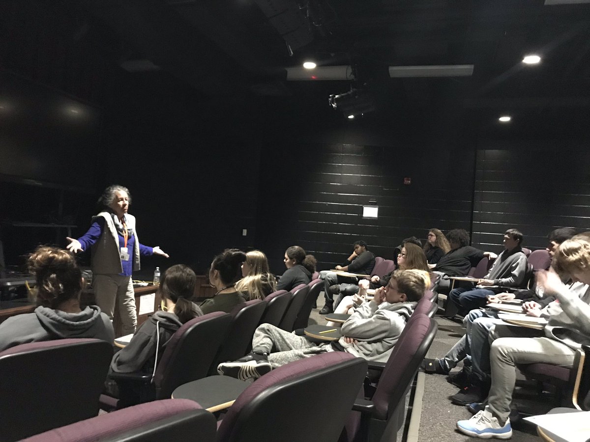 GHS_North's tweet photo. What an amazing presentation about the Choctaw indigenous people from Oklahoma, done by Jacki Rand, Associate Professor in the Department if History from University of Iowa.  #Longlivenorth #foreverlearning https://t.co/Qpa2km7Y6v