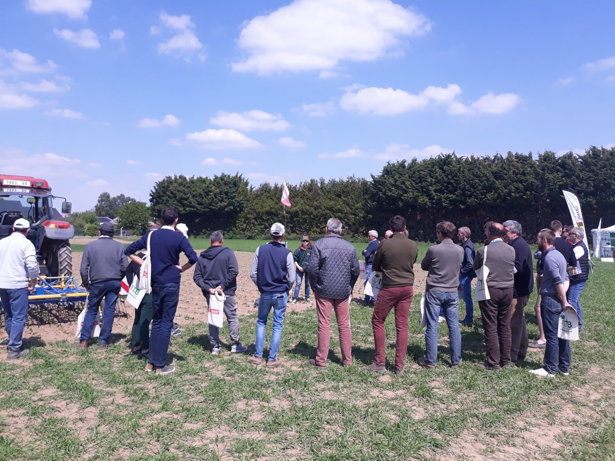 NicolasLatraye's tweet photo. Dernière demie journée sur #desherbavenir. 
Venez nous retrouver sur le stand @terresinovia avec @OM_TInovia , fanny et patrick pour parler desherbage mecanique sur colza et tournesol. https://t.co/aDOAgtIFGA