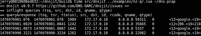 lundstromjerry's tweet photo. Messing around with #dnsjit for @secastro 's query/response time analysis "brain-bug" he gave me at #OARC30 :) should be ready by #RIPE78 !
#LuaJIT #DNS https://t.co/sIHSJUJ0ds