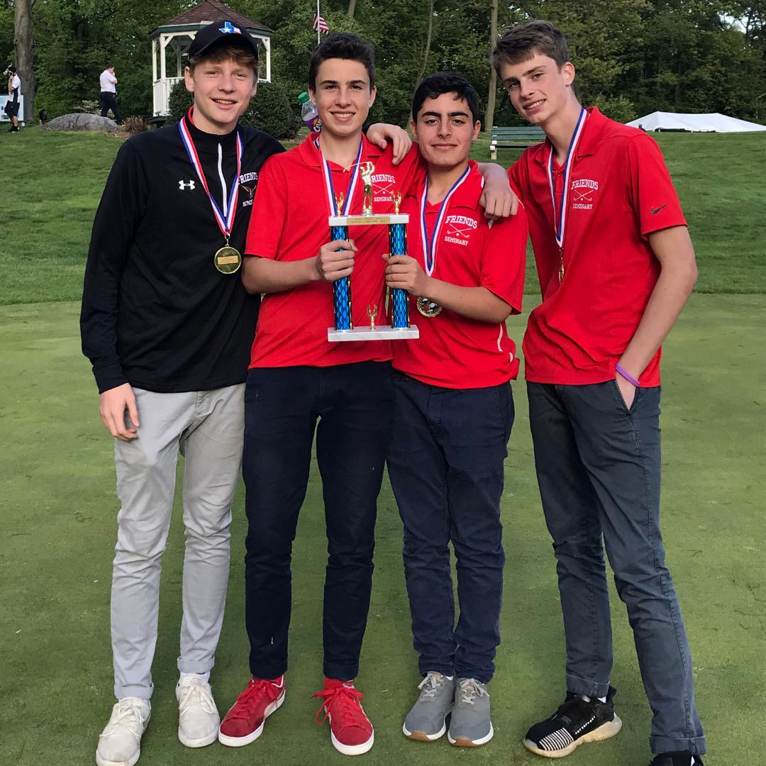 FriendsSeminary's tweet image. Congratulations to the Varsity Golf team for winning the ISAL Championship at Mosholu Golf Course yesterday! #GoFSOwls