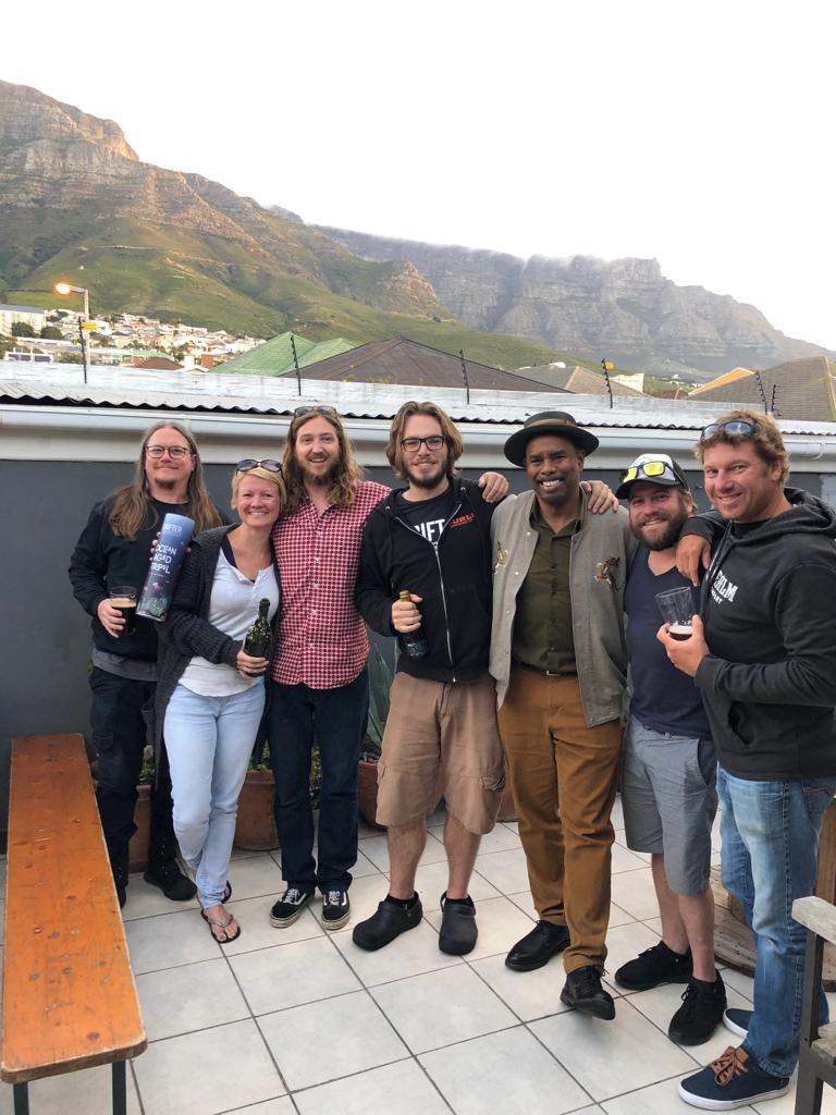 LucyCorne's tweet photo. Big thanks for all the hospitality and #beerlove (and #ginlove) as we try and show off Cape Town's best side to @GarrettOliver. Cheers @HopeDistillery @DrifterBrewing #shackletonbrewing #pahari https://t.co/yVj75ubZTk