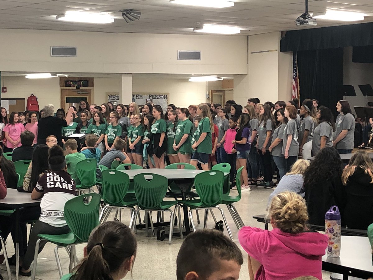 Fifth graders singing with the GMS chorus!!