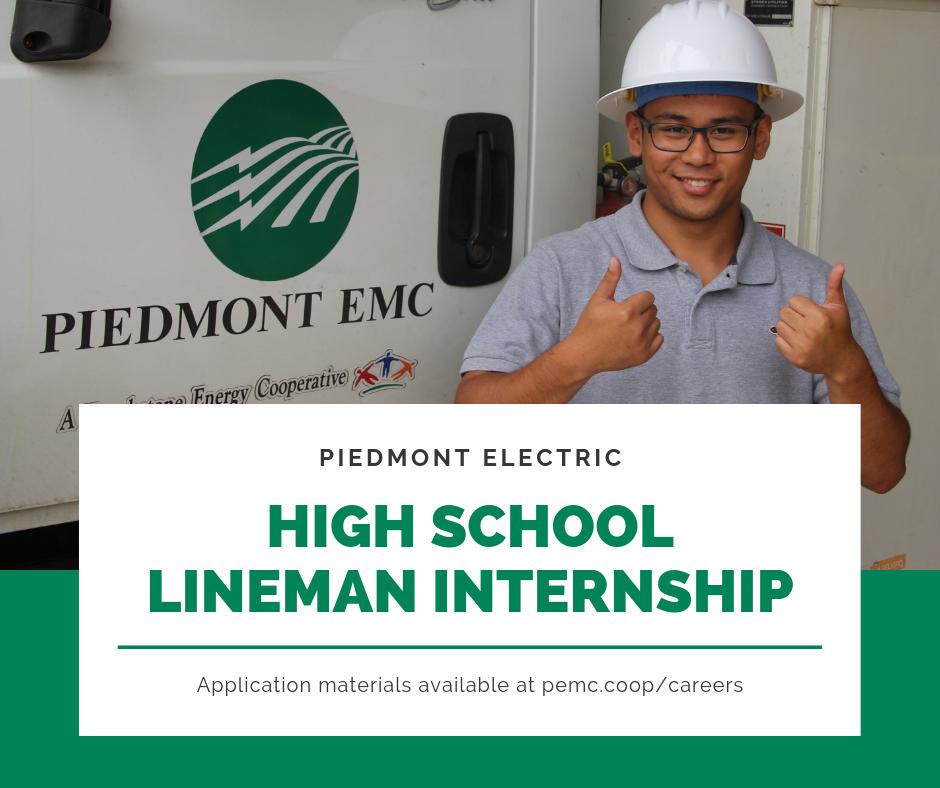 Do you know a high school student interested in a career as a lineman? Encourage them to apply for our summer lineman internship before the May 20 deadline! Application materials available at pemc.coop/careers/