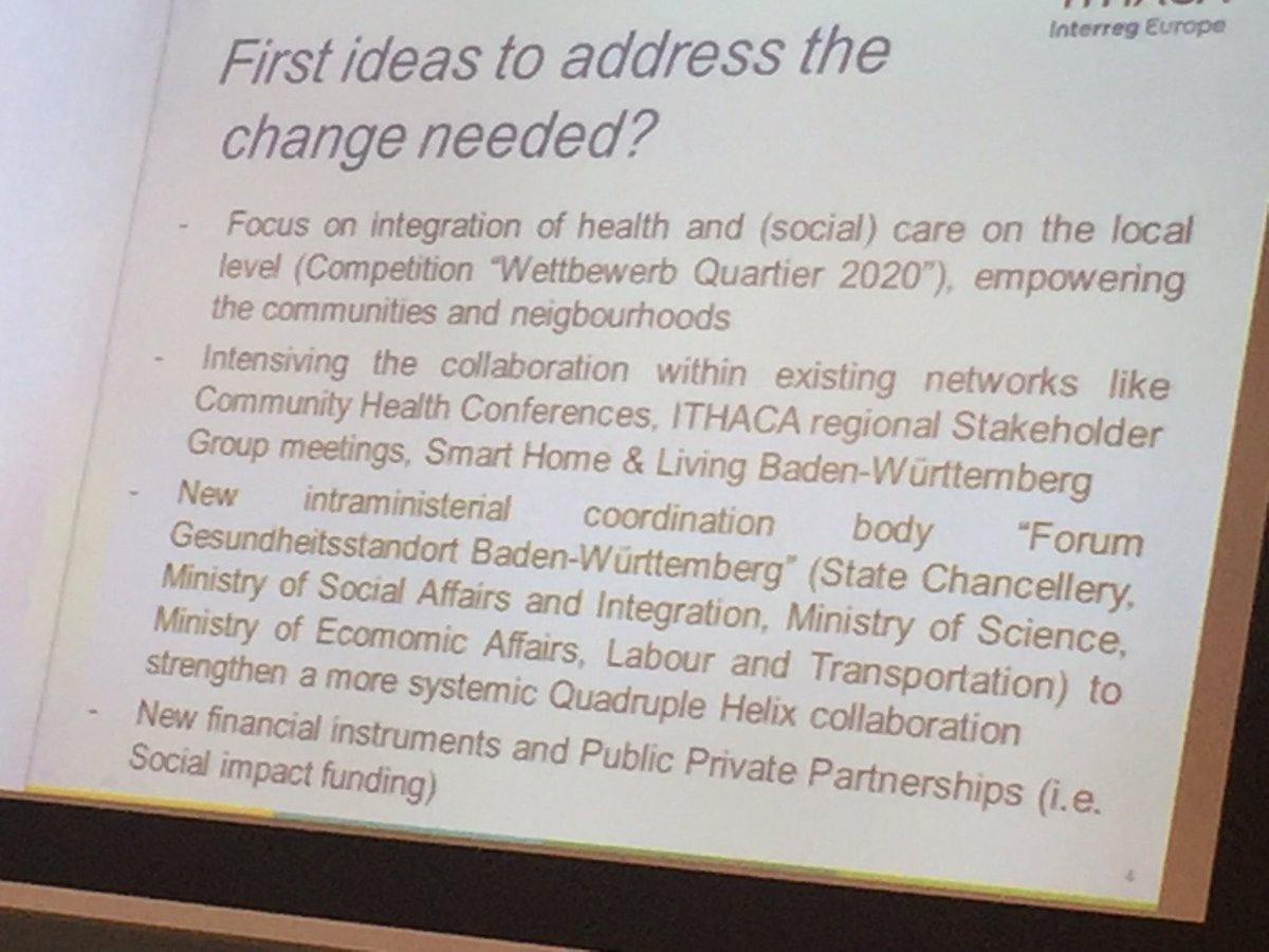 One of the ideas of Baden Württemberg is development of new financial instruments such as outcome based public-privat funds inspirered by <a href="/BrabantBOFT/">BrabantOutcomesFund</a> <a href="/ITHACA_health/">ITHACA Project</a> event explained by Daniel Buhr.