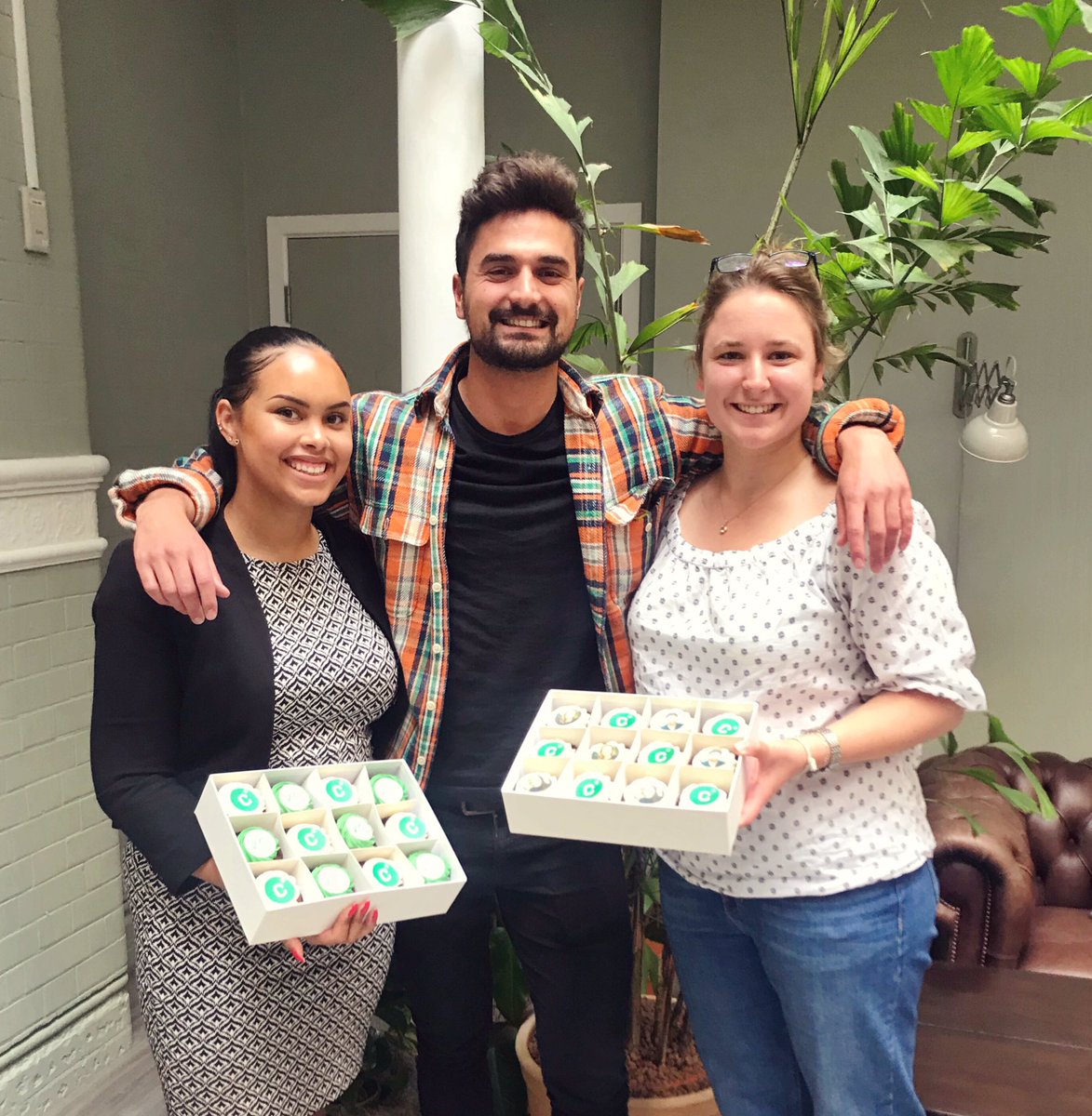 Capitalisers's tweet photo. Celebrating the May #Capitalisers birthdays in this months team meeting 💚🎂 https://t.co/exjxaibpfn