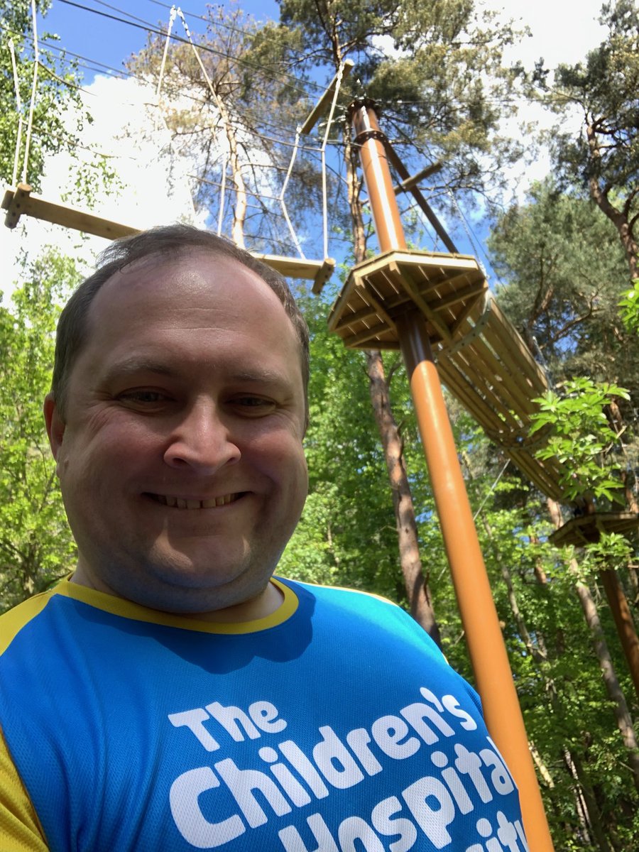 Just getting some training in for ⁦@SheffChildrens⁩ #obstaclerace for #TeamTheo by going round the Aerial Assault course ⁦@CP_UK_Sherwood⁩ ⁦@CenterParcsUK⁩