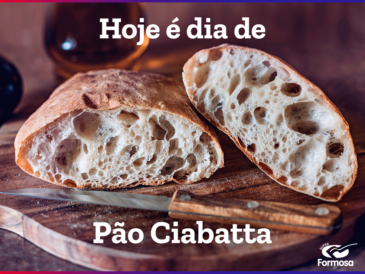formosaoficial's tweet photo. Hoje o dia tá pedindo essa delícia! E o nosso Ciabatta, você sabe, respeita o passo a passo da receita original, com um processo de fermentação que garante um sabor irresistível.
Não dá pra perder, né? https://t.co/NlOtXhNR0d
