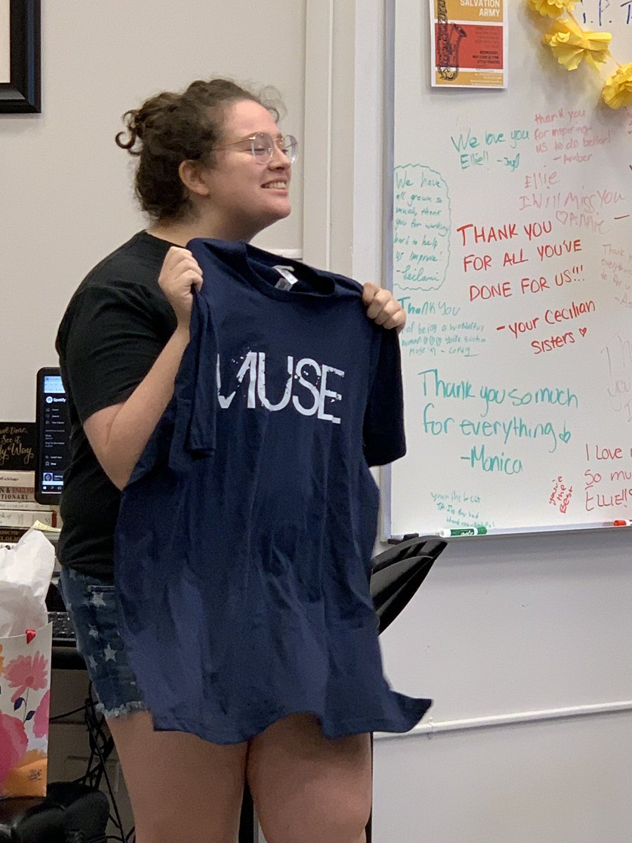 STCEChoirs's tweet photo. Today Cecilian Choir shows their appreciation to Ellie Armstrong. She has been a wonderful TA this year and she will be missed! @StCharlesD303 @StCharlesEast  @elliearmstrongg https://t.co/UGE3ZU3qBS