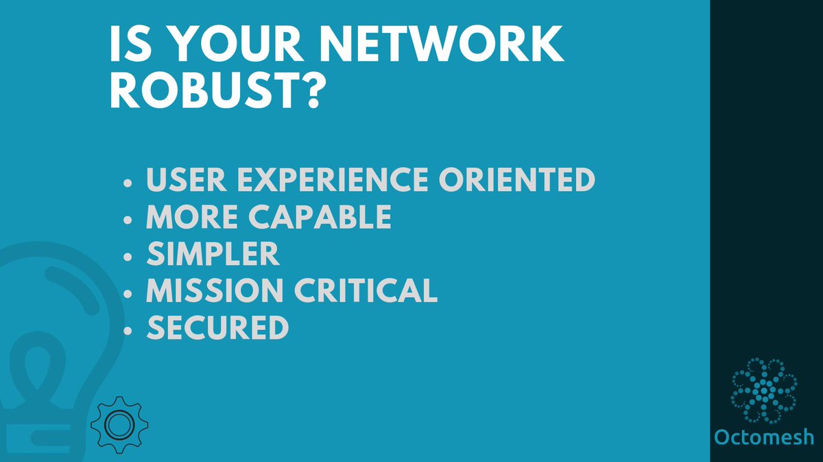 octomesh's tweet photo. New technological breakthroughs, and more connectivity, can paralyze the entire network of a company if this one is not prepared.
To avoid this, it may check if its network complies with the five points below in the picture.
#Octomesh #wireless_solutions #mesh_networks https://t.co/DL6lcHakY4