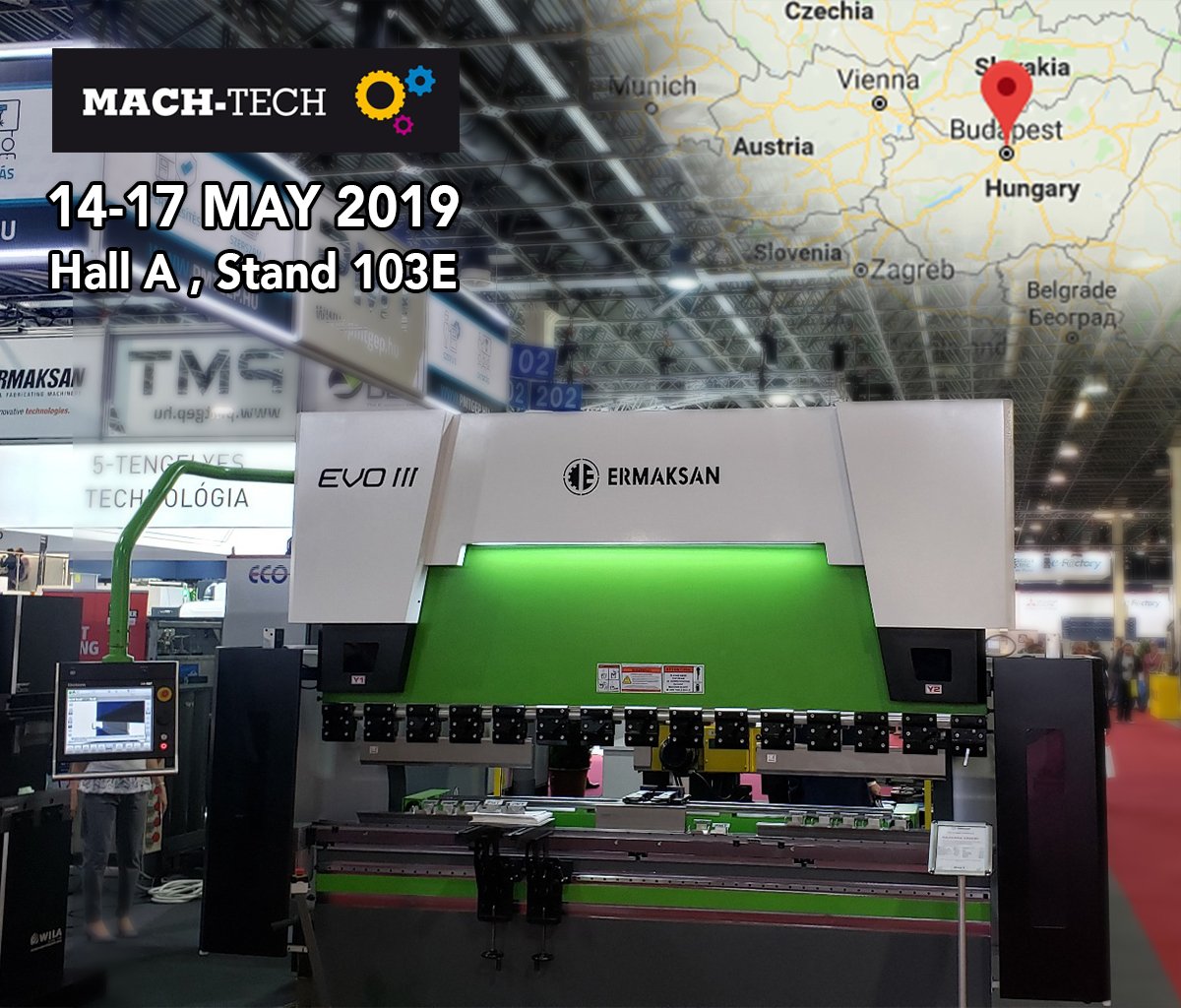 We are at ​MACH-TECH Exhibition (Budapest), until 17 May.
** 
17 Mayıs'a kadar Macaristan MACH-TECH fuarındayız.
#HungExpo #MachTech #MachTech2019 #industrydays #industrydays2019 #BudapestFairCenter #udapest #Hungary #Ermaksan