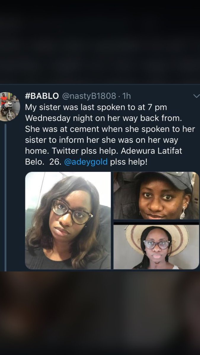 omotayohammed11's tweet photo. Guys please help!!!!! Haven't heard from my cousin since yesterday https://t.co/hsihRZicgk