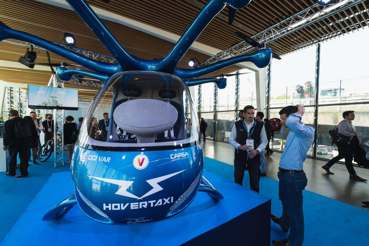 VivaTech's tweet photo. Have you checked out @Hover_taxi at the #VivaTech Mobility Park? We can't wait to soar across the sky in this incredible 100% 🇫🇷 electric aircraft from @MaRegionSud! https://t.co/IbL2JnbdSD