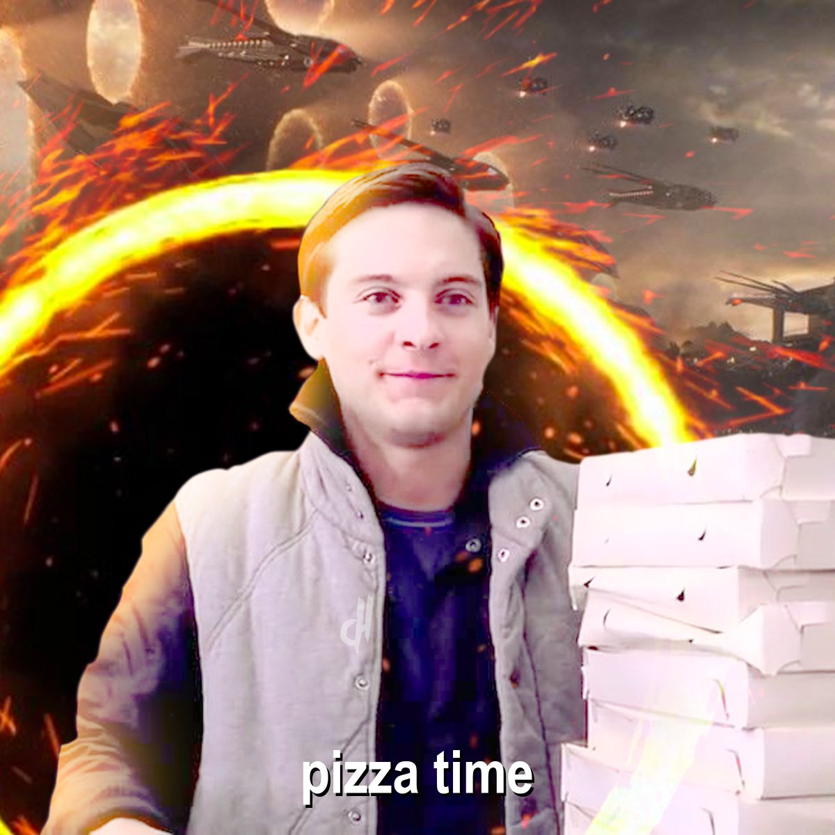 _DHWORKS's tweet photo. Fresh baked meme to start your morning #Endgame #EndgameSpoiler #pizzatime https://t.co/DhiehjUGCG