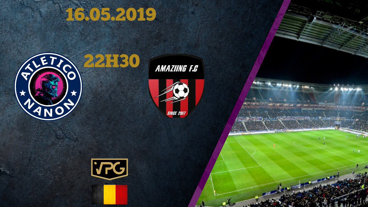 AtleticoNanon's tweet photo. Ce soir à l’affiche de 22h30 match 🆚 Amazing Fc @VPGBelgie https://t.co/H1Qsk1Bsjo