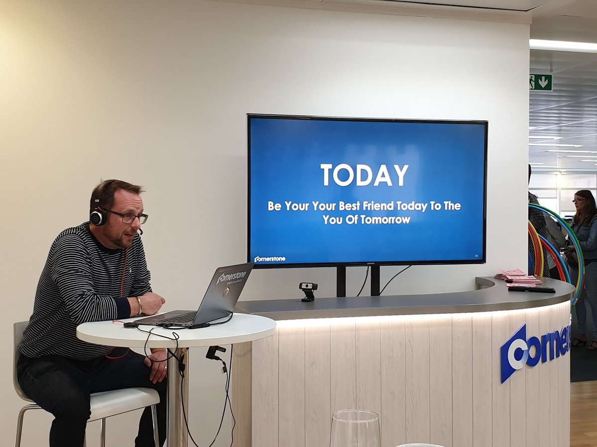 WismannTom's tweet photo. My colleague Ian McKinlay talking about mental health and his story on #csoddevday during #MentalHealthAwarenessWeek @CSODEMEA https://t.co/byr00Z62M5