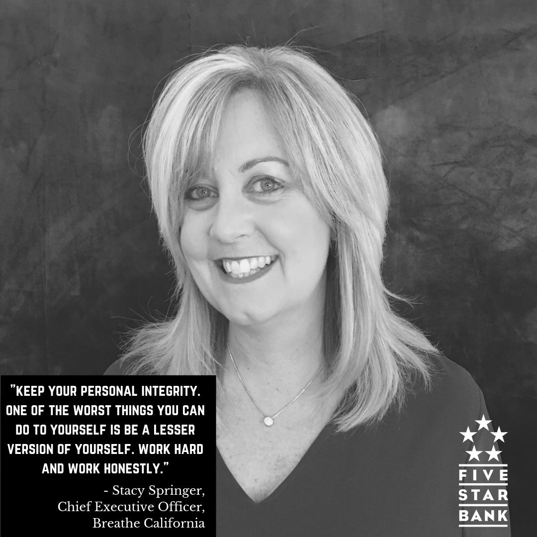 fivestarbank's tweet photo. Meet the Chief Executive Officer of Breathe California, Stacy Springer! @BreatheSac has been advocating for clean air and healthy lungs since 1917. We are proud to partner with @BreatheSac to provide our community with clean air!
#FiveStarBank #FSBImpact #breathesac #breatheclean https://t.co/O36zwzJkJU