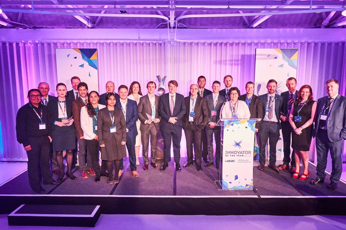 BBSRC's tweet photo. It was quite a night! Congratulations again to all the winners and finalists who competed in the 2019 @BBSRC Innovator of the Year event! Visit our website to see all the winners names.

A truly inspirational night for research &amp; innovation #IoY19

https://t.co/NiAQesSEF5 https://t.co/e0bosi60cR