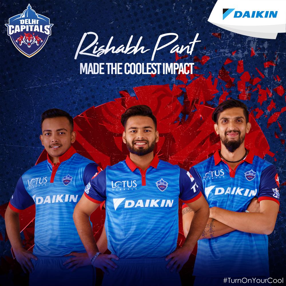 DaikinIndia's tweet photo. One of the mainstays of the @DelhiCapitals, @RishabPant777 had a tournament to remember. Be his one handed shots or brilliance behind the stumps, he’s definitely one of the coolest. #TurnOnYourCool #SportingGoodness https://t.co/T3Knw1aMEP