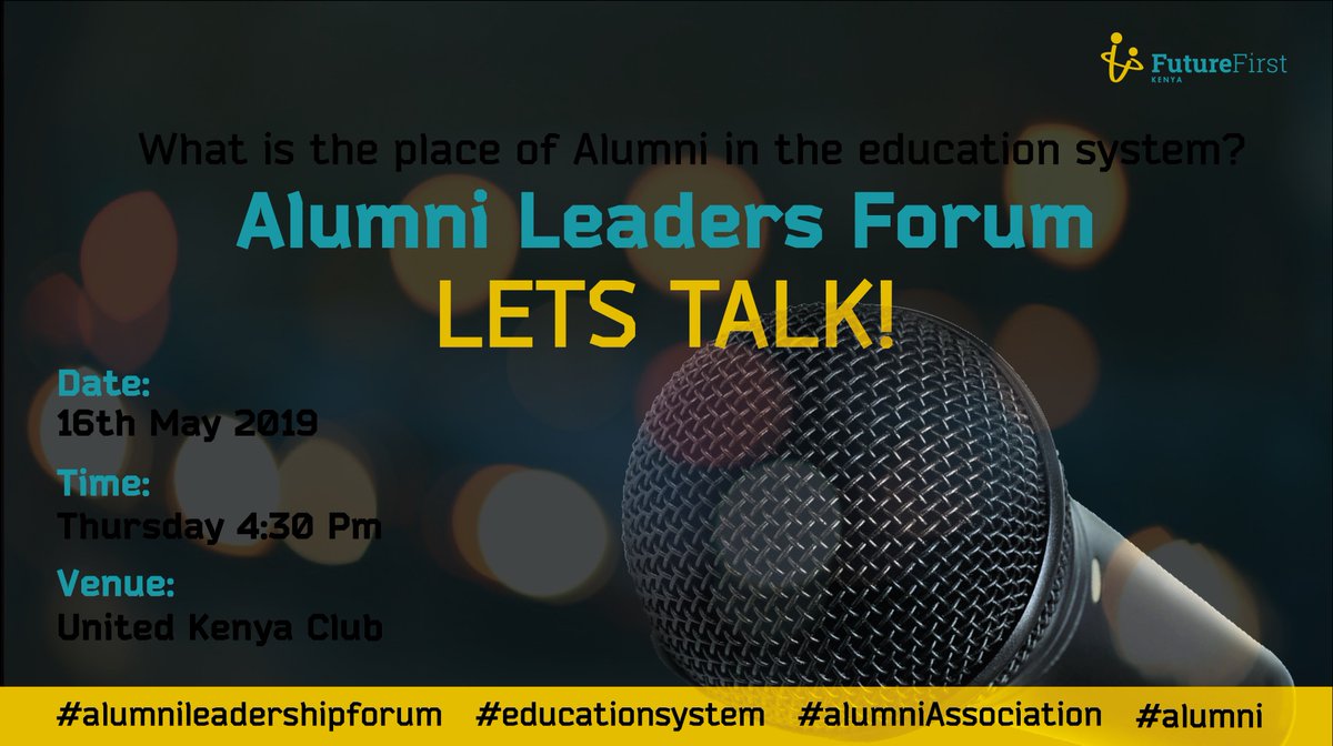 futurefirstke's tweet photo. Alumni are great stakeholders in the education sector.

#LetsTalk

#RoleofAlumniInEducationSystem
#AlumniAssociation
@AHSOBC  @ManguHighalumni  @pangoalumni  @TheKenyaHigh @kbhsalumni  @OldStarehians https://t.co/pgZEVt91jg