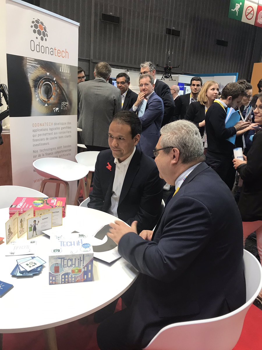 ALOudinot's tweet photo. Breaking news : @cedric_o secrétaire d’état au numérique sur le stand de @Grenoble_EM qui découvre la collection de serious games de @helenemichel3 avec @JFFiorina #VivaTechnology https://t.co/1Ajrkay4UO