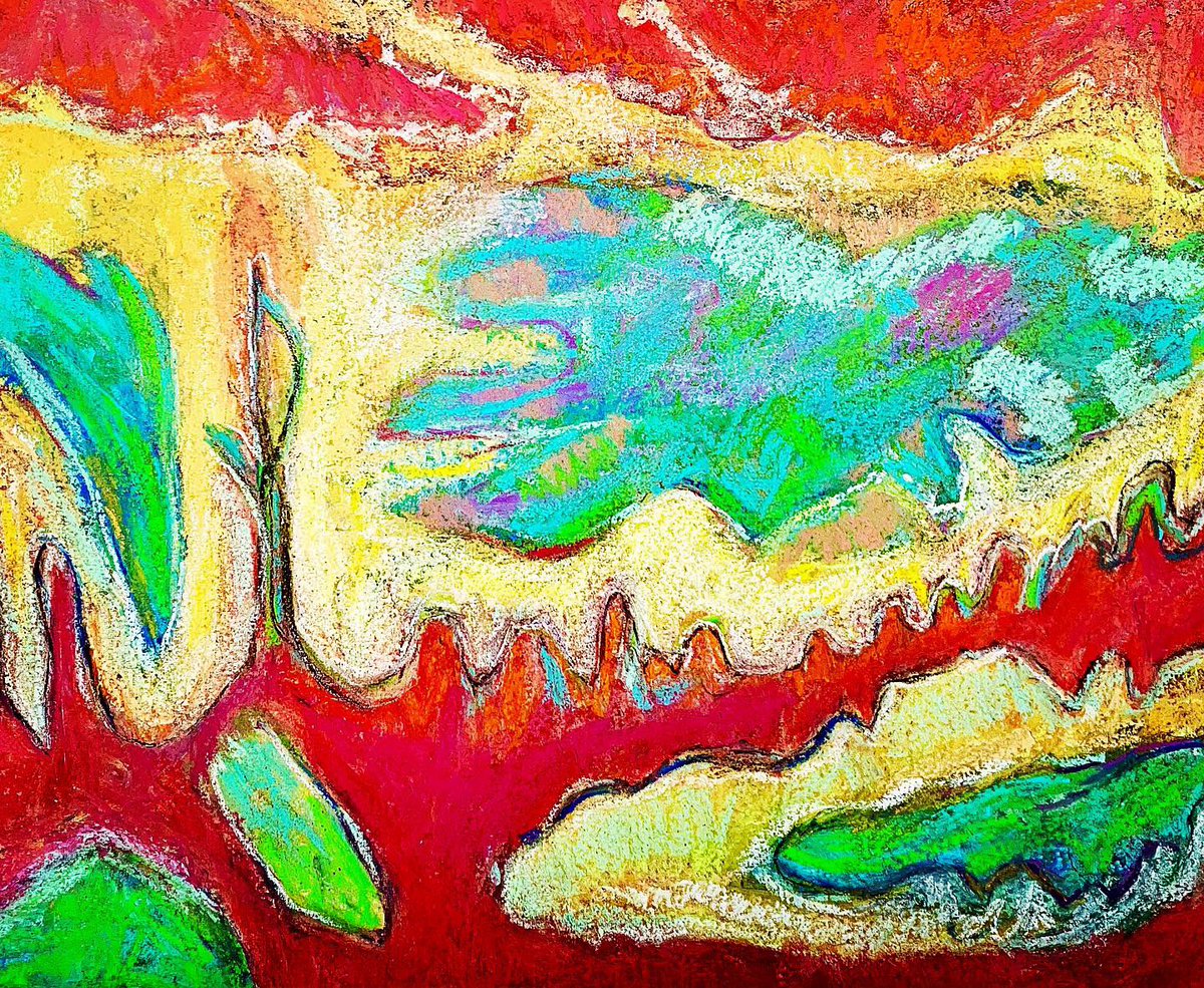 brossard_gaby's tweet photo. Red land, yellow sky. #onedrawingperday #keepitmoving #watercolourunderpainting #senellier #timetocreate #conte #unleashyourcreativebeast #contemporarylandscape #abstractart #abstract #lotsofcolour https://t.co/i720oc1MI6