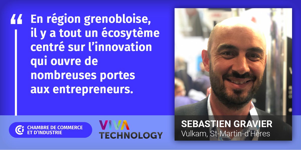 ccifrance's tweet photo. Les #territoires sont riches de talents. Exemple du côté de #Grenoble avec l'#entreprise @Vulkam_metal ! Les structures d'accompagnement, comme le réseau des #CCI, sont nombreuses à aider les entreprises locales à se développer. #local #VivaTech #VivaTechnology @ccinordisere https://t.co/sbjbF0OYA7