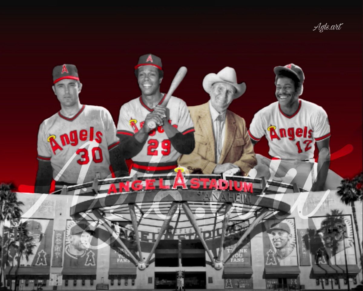 Agls_art's tweet photo. #Tbt to an art/edit I did to another satisfied customer. Took it back old school.           
#NolanRyan #RodCarew #GeneAutry #DonBaylor #ÅngelsBaseball #Angelsbaseball #Halos #HaloNation #TeamInRed #LAangels #CaliforniaAngels #AnaheimAngels #LosAngelsAngels #Mlb #AglsArt #Art https://t.co/3IVTq4VOlY