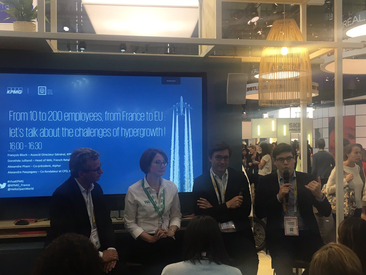 Gabriel_Poncin's tweet image. [#VivaTechnology] En direct du stand @KPMG_France, conférence sur les défis de l’#hypercroissance. Nous vous attendons Hall 1 stand G17 avec @BlochFrancois, @DOjulliand, @AlexKhac &amp;amp; @paepeg  !
