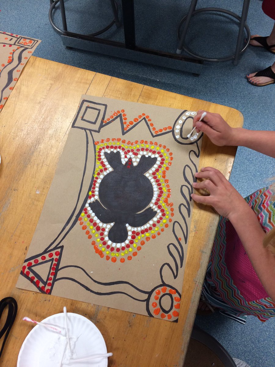 beth_engelel's tweet photo. Second grade - Aboriginal Dot Painting. @PrViewSchool https://t.co/zsTmULov97