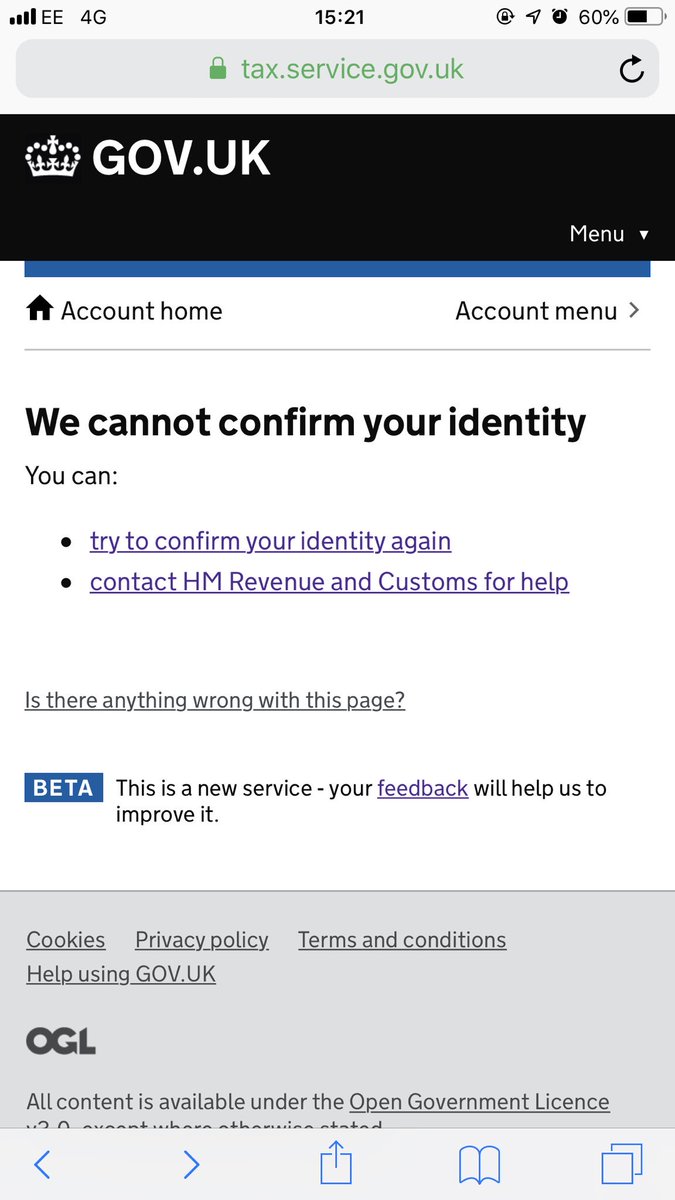 pippacullen's tweet photo. @HMRCcustomers every time I log onto my account and try to click “personal tax account ” it comes up with this .. why is this? https://t.co/jlnlvrABMd