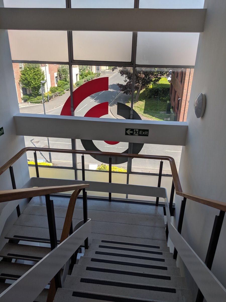 MyWorkSpotUK's tweet photo. Turn into Reform Road in Maidenhead (SL6 8BY) and we are the big building right in front of you. You cant miss us now we have our logo as an enormous window sticker #logo #branding #myworkspot #coworking #offices #fixeddesks https://t.co/klpT4CeD6t