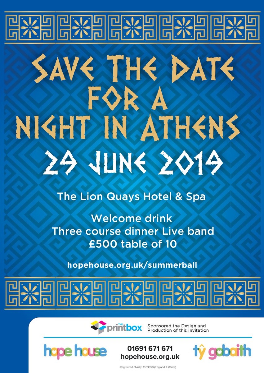 Do you know how to wrap a toga? Sat 29 June you are invited to "A Night in Athens" <a href="/LionQuays/">LQ Hotel & Spa</a> in aid of @HopeHouseKids  - we have one table left and would love a full house of supporters. Dinner, dancing &amp; auctions, please DM if you want this table! #notoganeeded #charity
